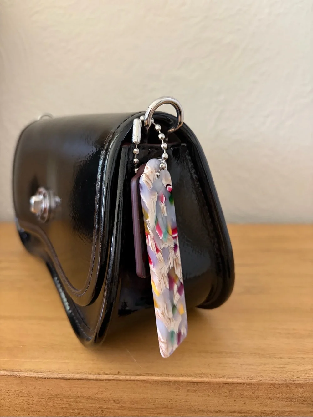 Wavy Dinky Bag With Crossbody Strap In Crinkled Patent Coachtopia Leather